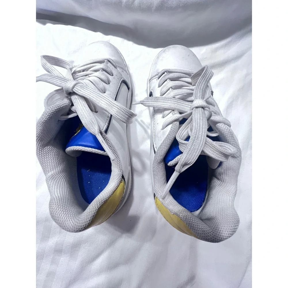 Polo Ralph Lauren Kids Heritage Court III White Multi Color Logo Sneakers Size12